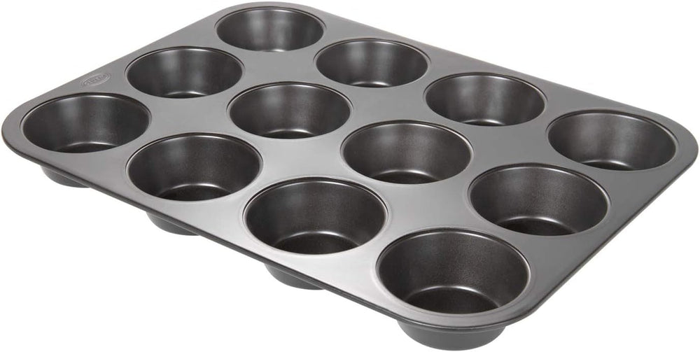 Wenco Muffinform 12Er Antihaft Backblech, Spülmaschinengeeignet, Karbonstahl – Muffinblech Für 12 Muffin – Hitzebeständig Bis 220°C, Schwarz Formen und Backbleche Naty Shop Version 2020