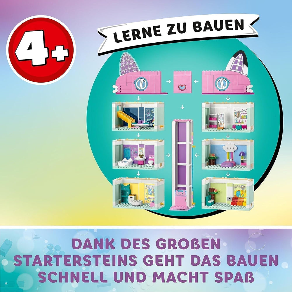 Lego 10788 Gabbys Puppenhaus-Spielzeugset, 8 Zimmer und 4 Etagen Gabbys Puppenhaus-Spielzeug mit Pandi-, Erdmännchen-, Kuchi-Figuren und Zubehör, Geschenk für 4-jährige Mädchen, Jungen und Kinder. Bausets Besuchen Sie den LEGO-Store