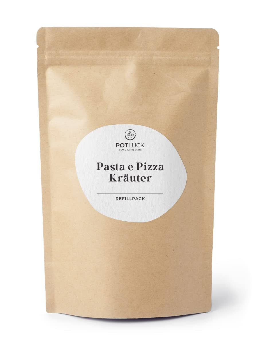 Potluck | Pasta und Pizza Kräuter | Gewürzzubereitung im Keramiktopf | 40g | Vegan, glutenfrei und mit natürlichen Zutaten