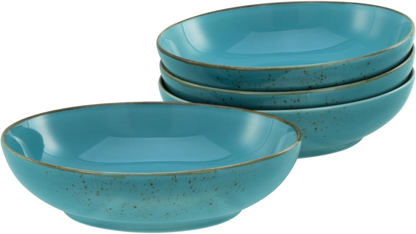 Creatable, 21683, Serie Nature Collection Water, 4-teiliges Geschirrset für 4 Personen, Poke Bowl aus Steinzeug, spülmaschinen- und mikrowellengeeignet, Qualitätsproduktion