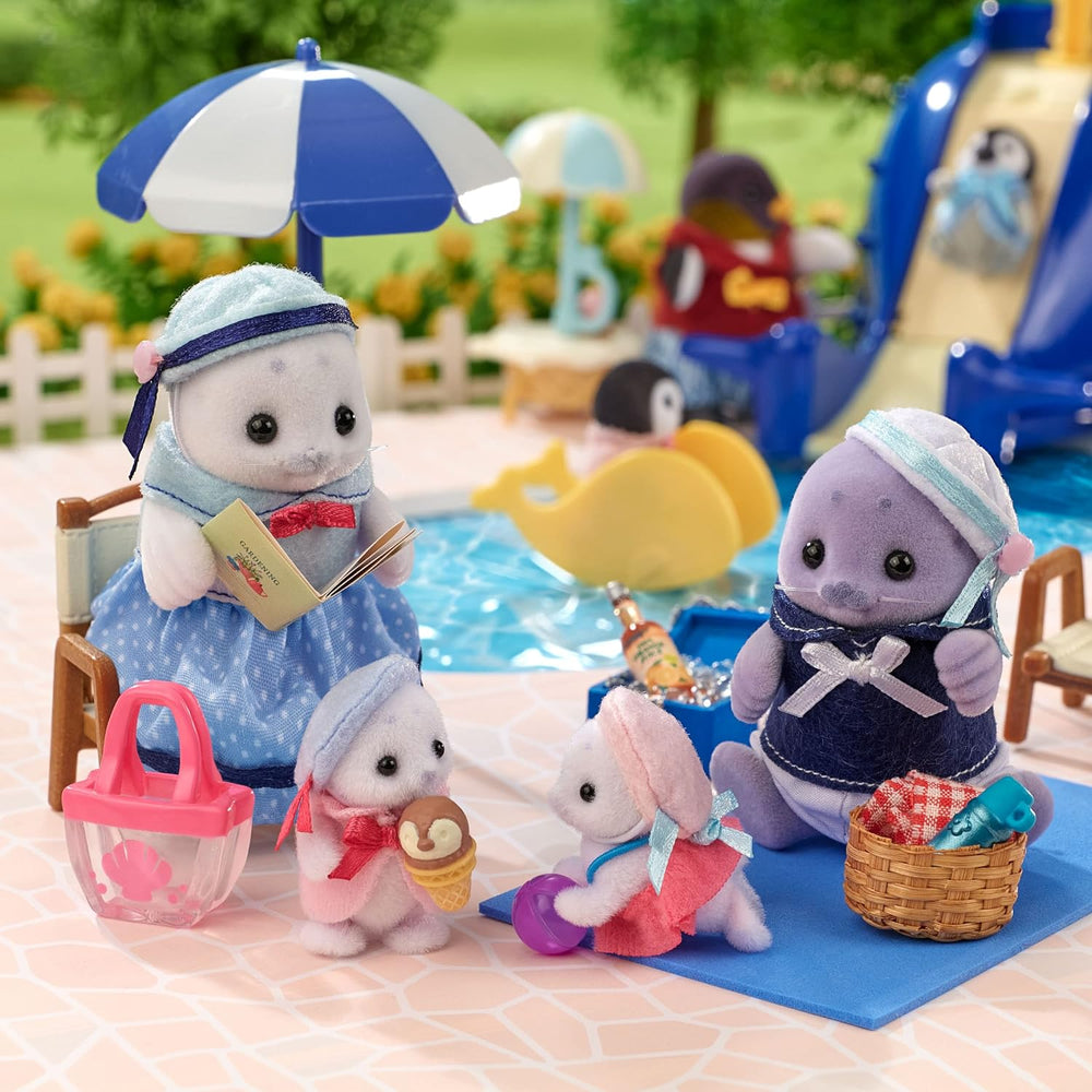 Sylvanian Families - 5759 Familia Focilor, Figurină Animală, Jucărie Detaliată pentru Copii cu Vârsta de 3 Ani și Peste