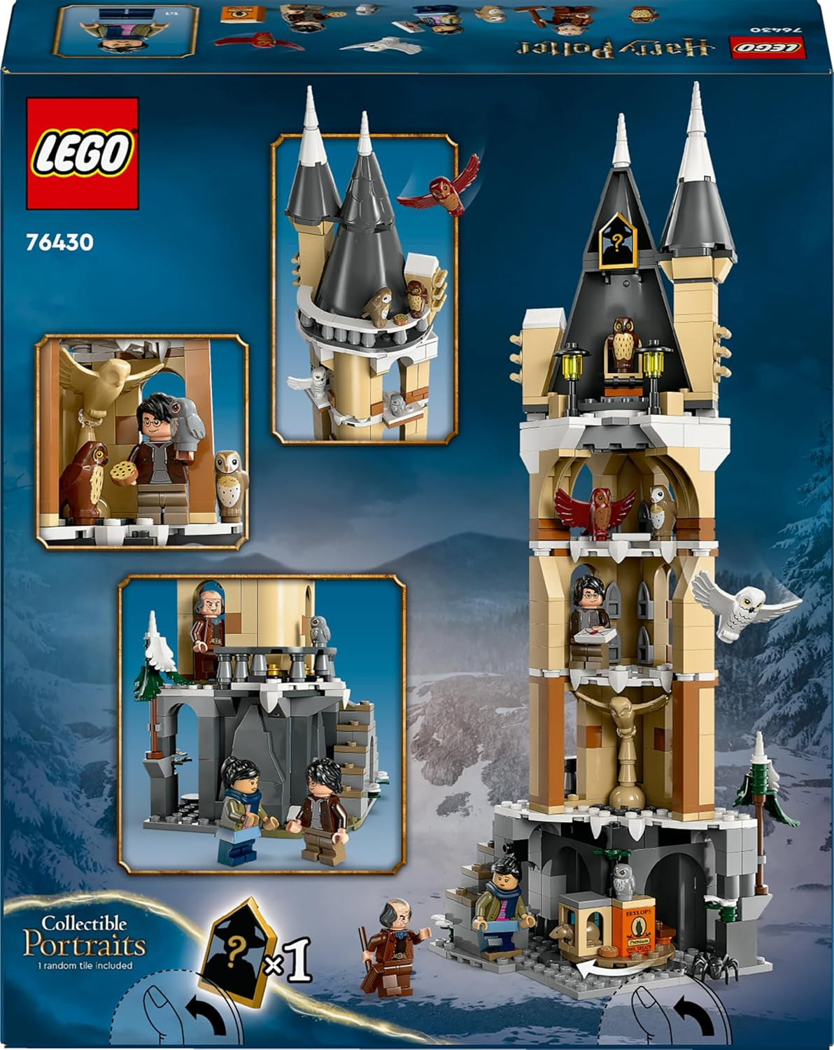 LEGO Harry Potter Eulerei im Schloss Hogwarts, Abenteuerset mit Spielzeugtieren und 3 Minifiguren, Filmspielzeug für Kinder, Geschenk für Mädchen, Jungen und alle Fans ab 8 Jahren 76430 Bausets Besuchen Sie den LEGO-Store