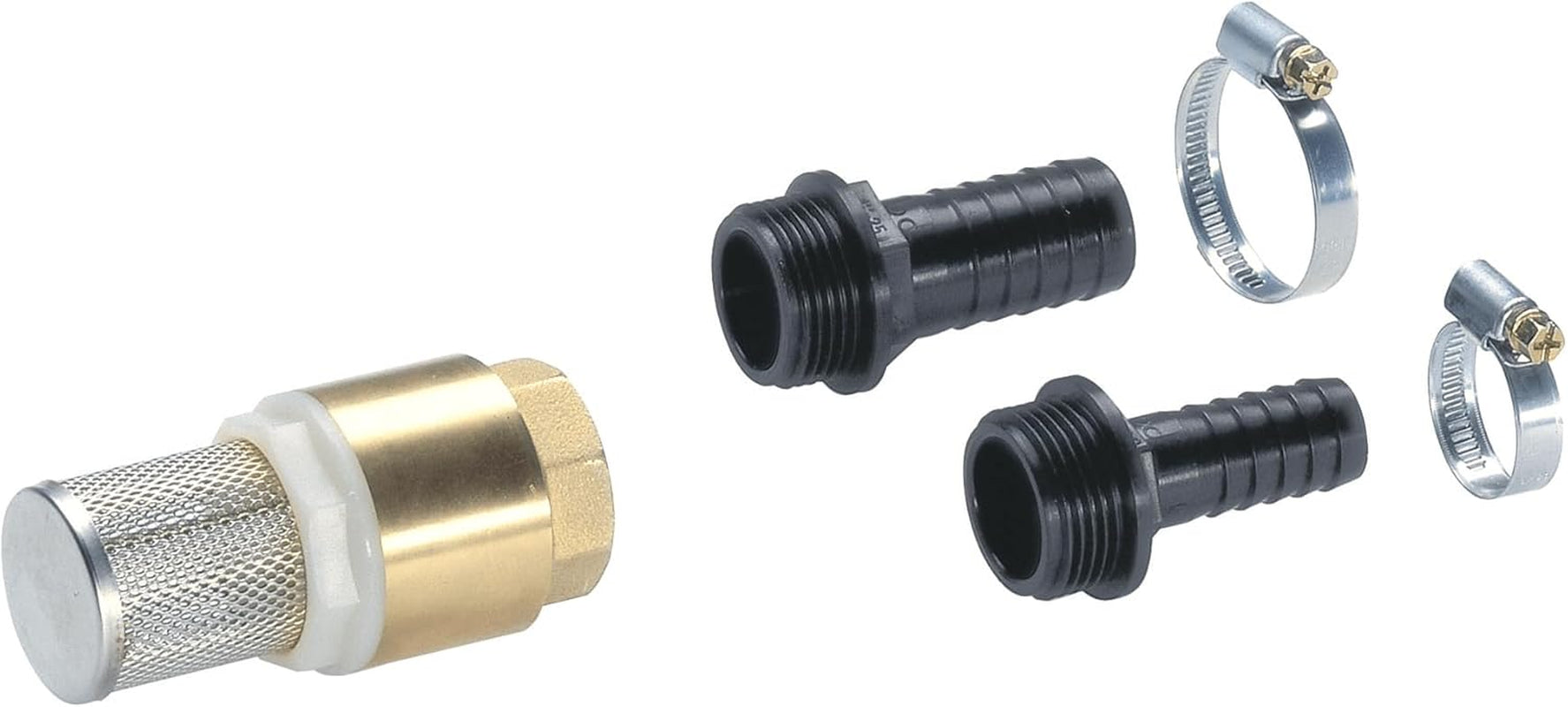 Conector furtun aspirație Gardena 25 mm (1 inch): Conector pompă cu clemă furtun pentru conectare etanșă la furtunul de aspirație (1724-20)