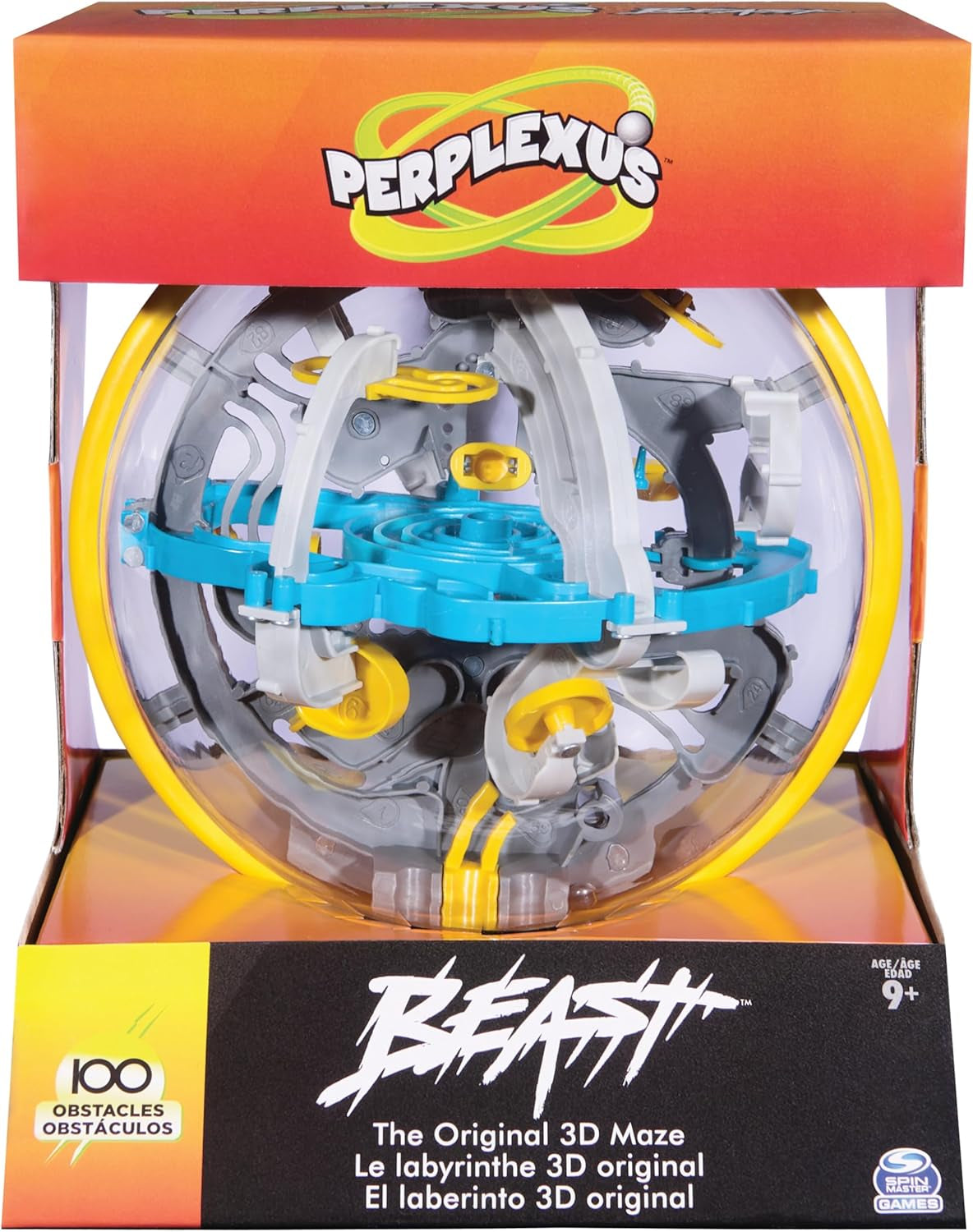 Spin Master Games – Perplexus Beast 3D-Kugellabyrinth mit 100 Hindernissen, Geduldsspiel für Kinder ab 9 Jahren und Erwachsene