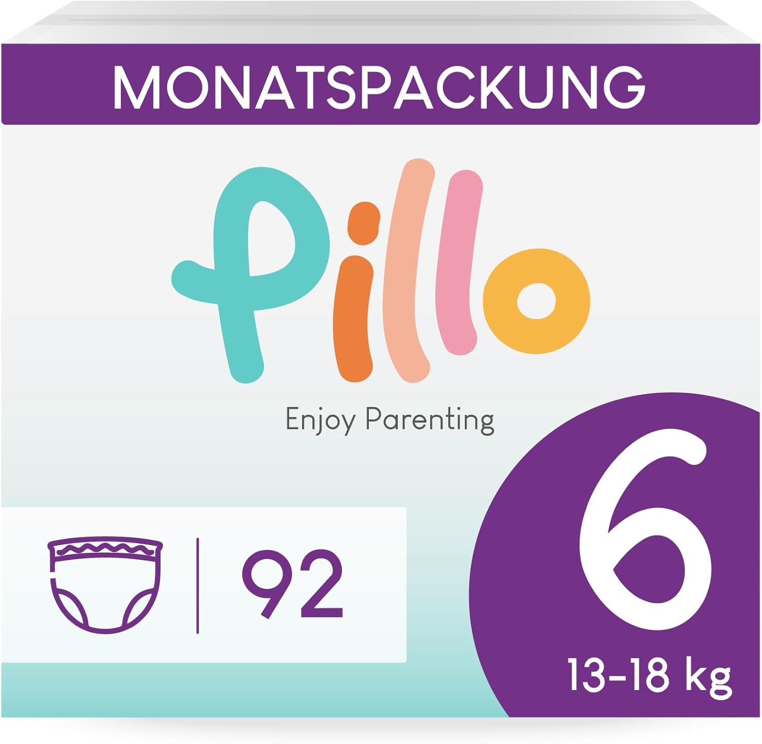 Pillo-Windeln, Größe 7, 84 Stück, 4 Packungen mit je 21 Windeln, Größe 7 – XXL (15+ kg) – Babywindeln