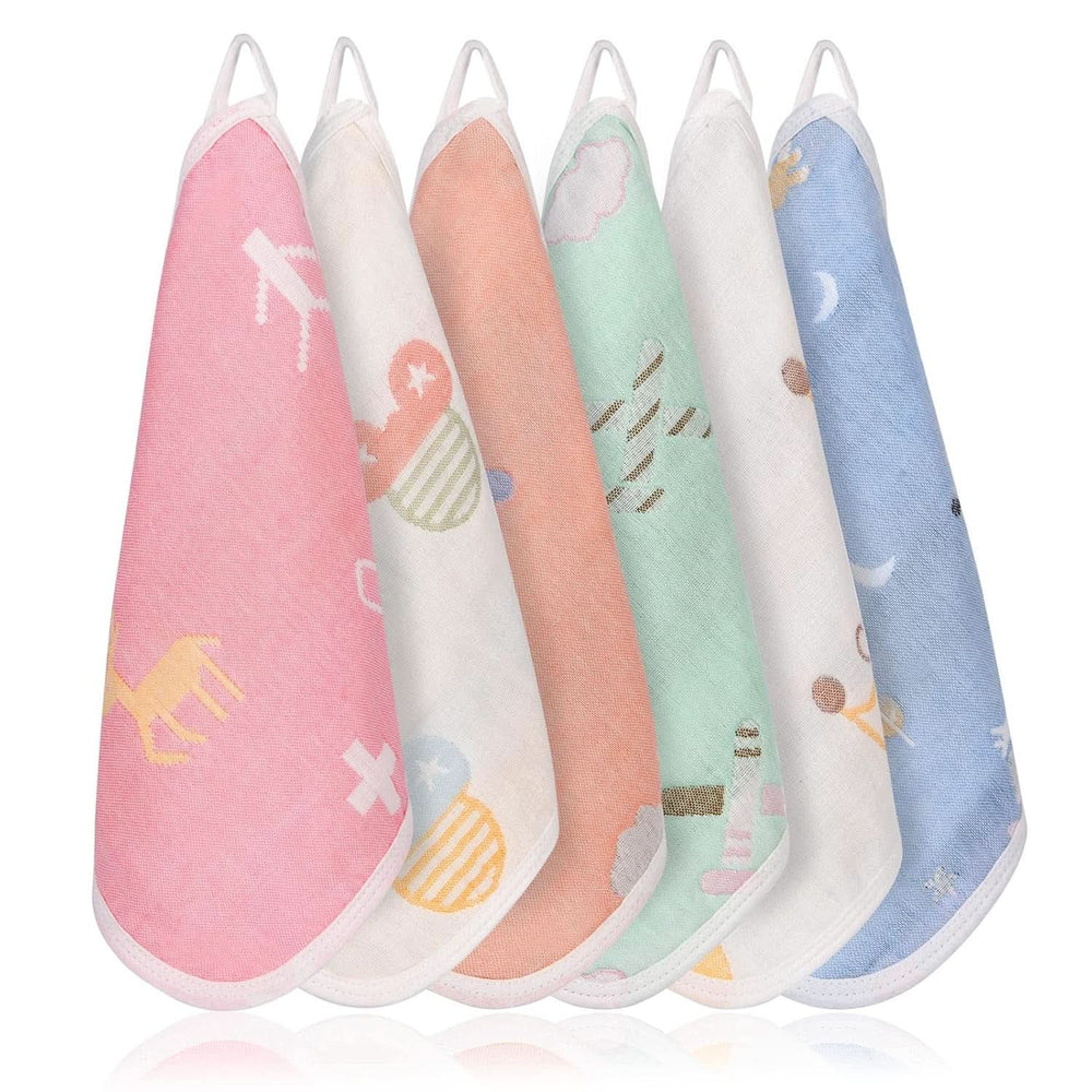 Baby-Musselin-Handtücher, Packung mit 8 saugfähigen Handtüchern aus Bio-Baumwolle, 25 x 25 cm. Mutter und Baby Naty Shop