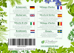 Prademir – Kräutersamen Set aus 16 beliebten Küchenkräutern – Kräuter Anzuchtset mit 100% Natursamen aus Portugal – Kräuter Saatgut aus Oregano, Thymian, Majoran, Rosmarin, Dill, Basilikum, Salbei uvm