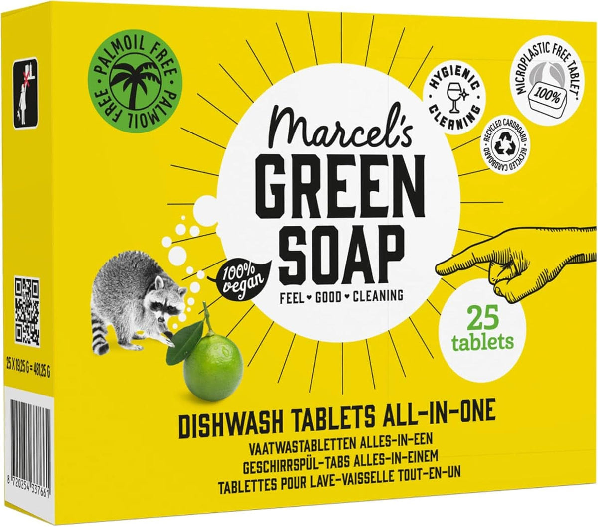 Marcel'S Green Soap Dishwasher Tabs All-In-One - Grapefruit & Lime - 25 bucăți Detergenti Bucatarie Naty Shop