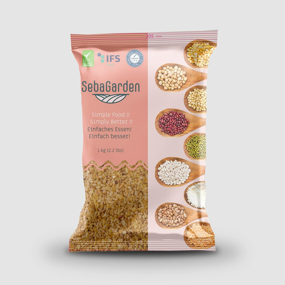 Seba Garden Feiner Weizenbulgur 1 kg – authentischer türkischer gemahlener und vorgekochter Bulgur, ganz natürlich, vegan, reich an Ballaststoffen, ideal für Taboulé, Suppen und Pilaw