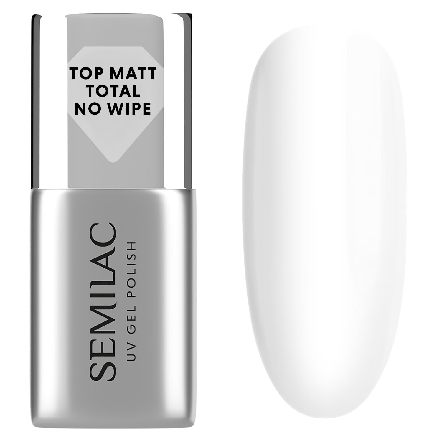 Semilac Top Coat Nagellack 7 ml, innovativ, UV/LED, Hybrid-Nagellack, glänzendes Finish, schützt, transparent