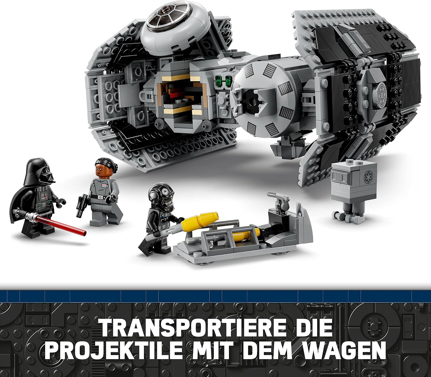 LEGO Star Wars TIE-Bomber-Modellbausatz mit Darth Vader-Minifiguren mit Lichtschwert und Gonk-Droide, Starfighter-Bauspielzeug als Geschenk 75347 Bausets Besuchen Sie den LEGO-Store
