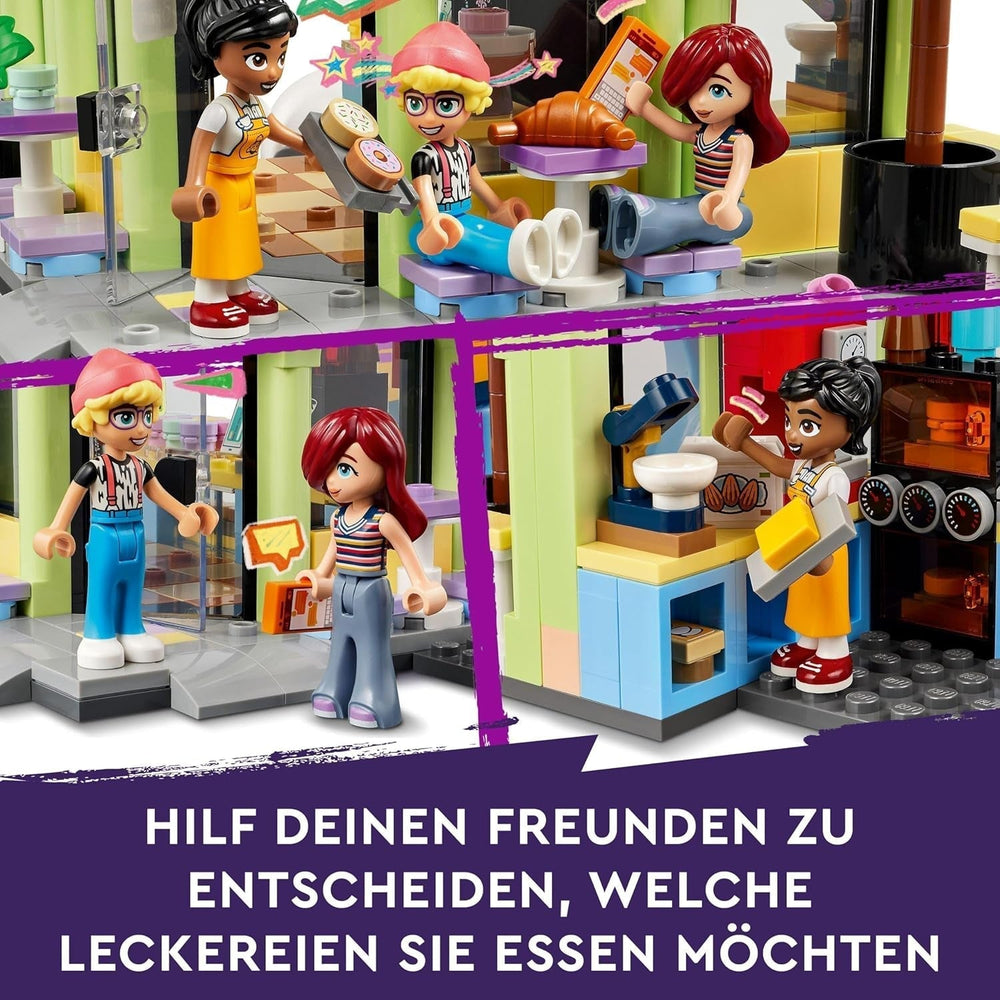 LEGO Friends Heartlake City Café, Kinderspielzeug, Spielzeugbäckerei, Geschenkidee für Mädchen und Jungen ab 6 Jahren, Set mit 3 Spielfiguren und Hundefigur 42618 Bausets Besuchen Sie den LEGO-Store