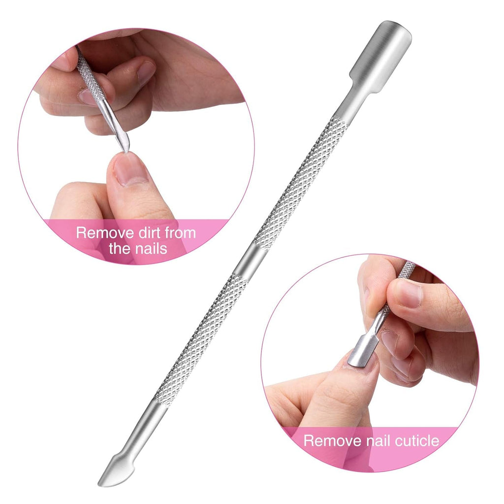 200 bucăți vârfuri de unghii false, 10 mărimi unghii artificiale acrilice cu împingător de cuticule și cutie transparentă pentru femei și fete (naturale și transparente)