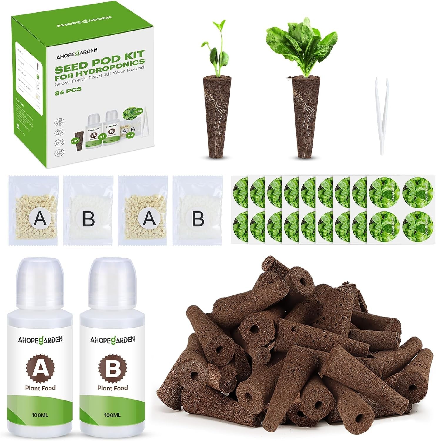 40-teiliges Samenkapsel-Set für das Hydrokultur-Growsystem für den Innengarten – Normal