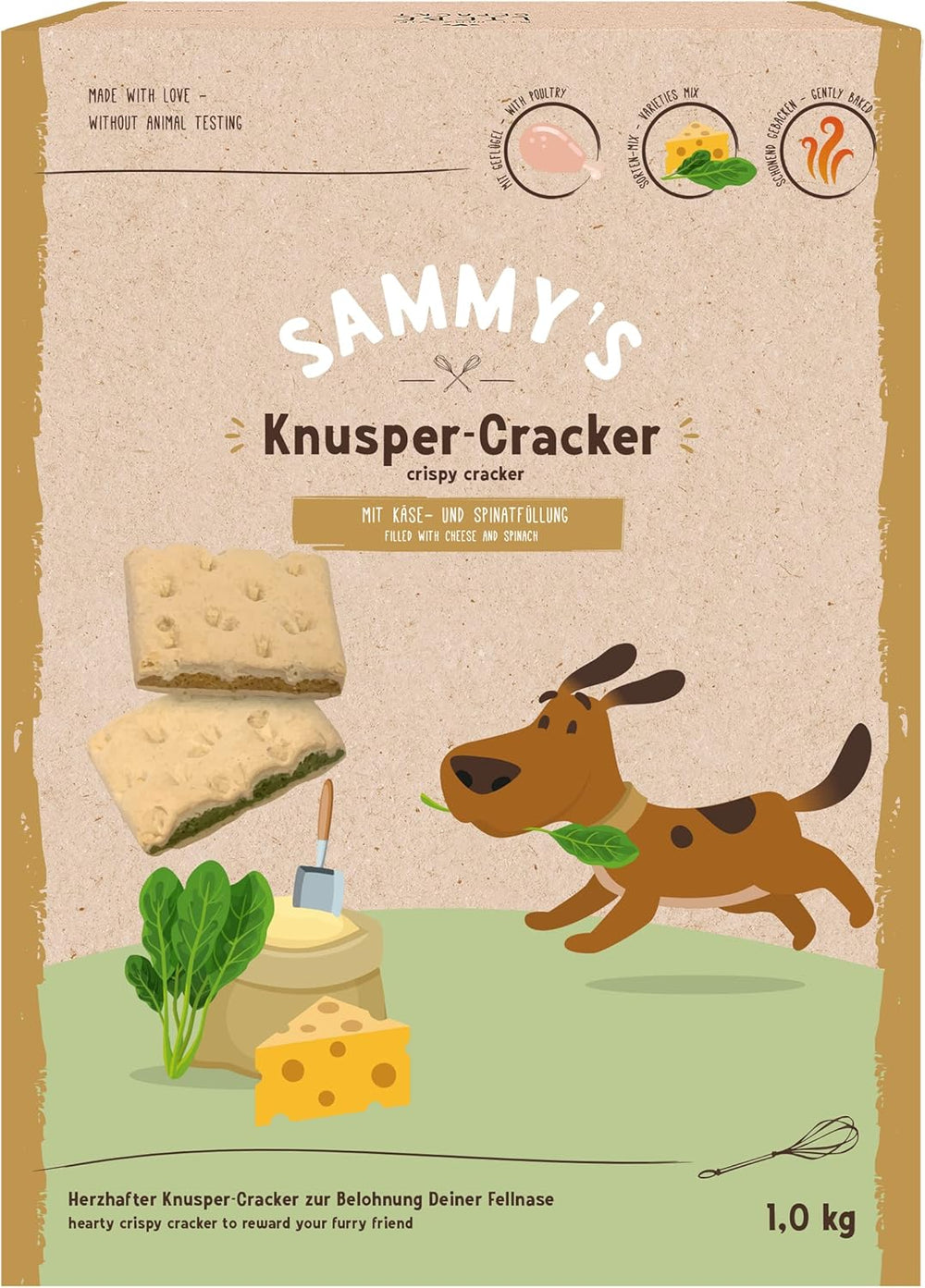 Sammy's Müsli-Münzen | Knusprig gebackene Snacks für Hunde | 5 Körner-Müsli-Münzen für Ihren großen pelzigen Freund (30 kg+) | 1 kg