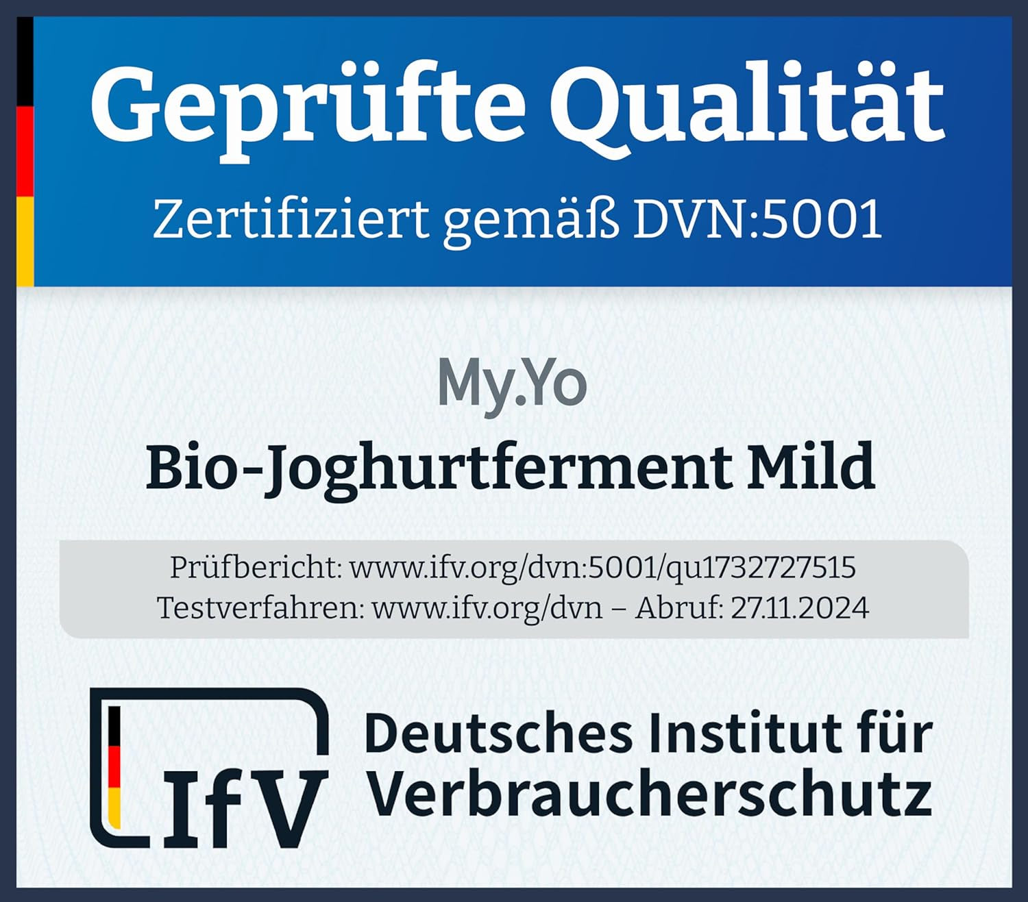 Bio Joghurtferment Mild | 6x5 gr | Joghurtkulturen für bis zu 30 L selbstgemachten milden Joghurt
