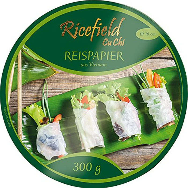 Ricefield Reispapier, rund 16 cm, (85–95 Stück/kg), 4 Packungen (4 Packungen x 300 g)