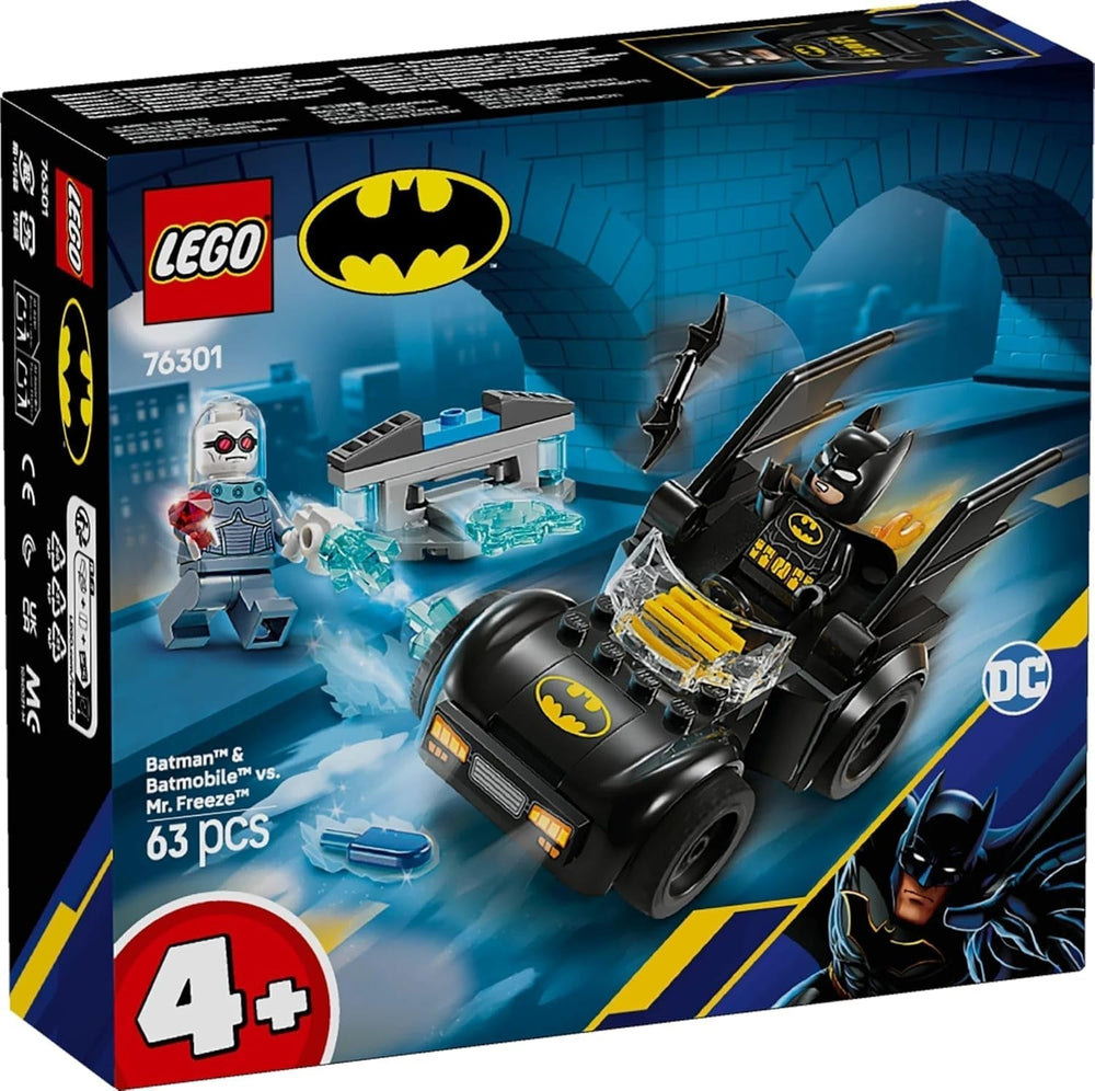 LEGO DC Batman: Batman & Batmobile Vs. Mr. Freeze – Superhelden-Autospielzeug mit 2 Minifiguren – Eisschütze mit Feuerelementen – Geschenk für Jungen und Mädchen ab 4 Jahren 76301 Bausets Besuche den LEGO-Store