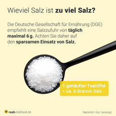 Raab Vitalfood Kalium salt-Mischung, Mineralsalzmischung mit 66,7 % Natriumchlorid (Kochsalz) und 33 % Kaliumchlorid, Kalium trägt zur A Stärkung eines normalen Blutdrucks bei (1 x 200 g Dose)