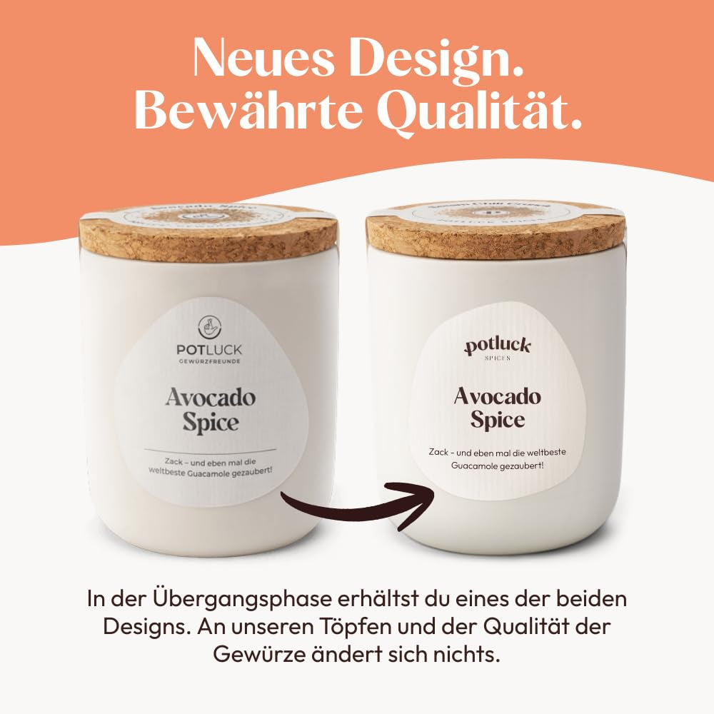 Potluck | Feta-Gewürz | Gewürzmischung im Keramiktopf | 50g | Mit natürlichen Inhaltsstoffen