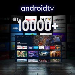 TuTu TUS43UQ1A Smart TV 43 inch (108 cm) 4K UHD LED TV Android TV cu WLAN, HDR, triplu tuner DVB-C/S/S2/T/T2, Bluetooth, Prime Video, Netflix, YouTube, DAZN, Disney+