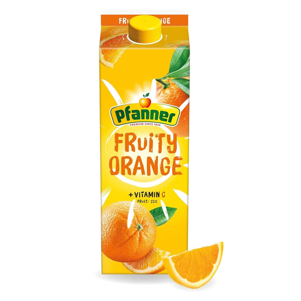 Pfanner 100 % naturtrüber Apfelsaft (1 x 2 Liter) – Direkt gepresste Äpfel – Fruchtsaft ohne Zuckerzusatz Alkoholfreie Getränke Naty Shop 2 Liter Fruchtige Orange