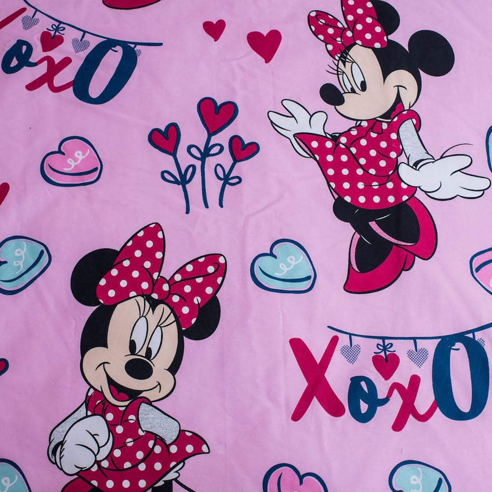 Disney-Bettwäsche, Minnie Mouse Pink Baby, Bettwäsche aus 100 % Baumwolle mit Reißverschluss – Kids Naty Shop