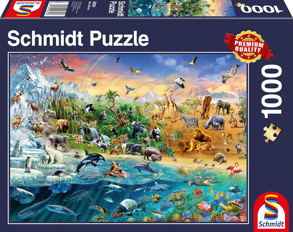 Schmidt Spiele 58324 Tierwelt, Puzzle 1000 Teile Puzzle Naty Shop Standardtitel
