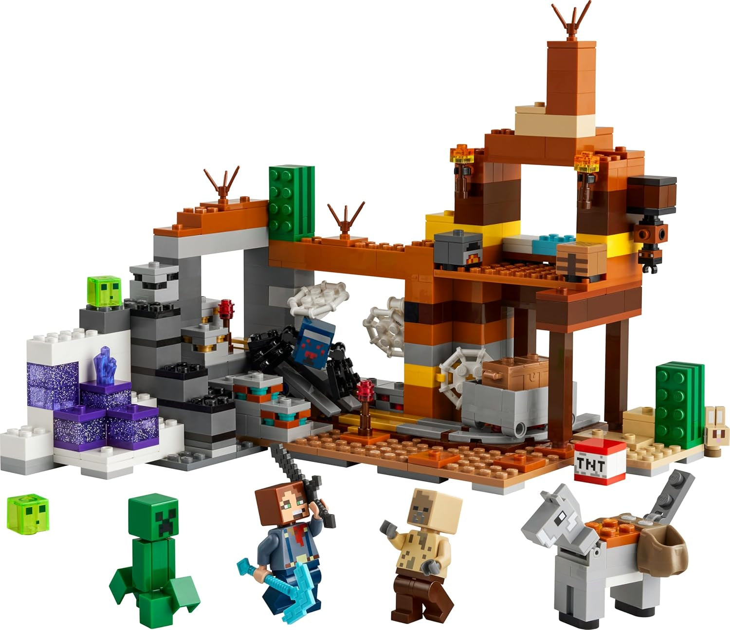 LEGO Minecraft Badlands Mine Videospiel-Bergbauspielzeugset für Jungen und Mädchen ab 8 Jahren. Lustige Bausteine, Abenteuerset, Geburtstagsgeschenk 21263. Bausets. Besuchen Sie den LEGO-Store