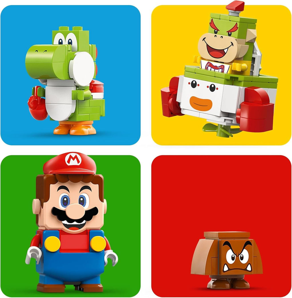 LEGO Super Mario Adventure cu Mario interactiv, set cu cărucior de clovn junior, Yoshi de jucărie, cadou Nintendo pentru băieți, fete și gameri de la 6 ani 71439 Seturi de constructie Besuche den LEGO-Store