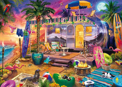 Schmidt Spiele 58573 Jeff Haynie, Mit Dem Wohnwagen Am Meer, Puzzle 1000 Teile Puzzle Naty Shop