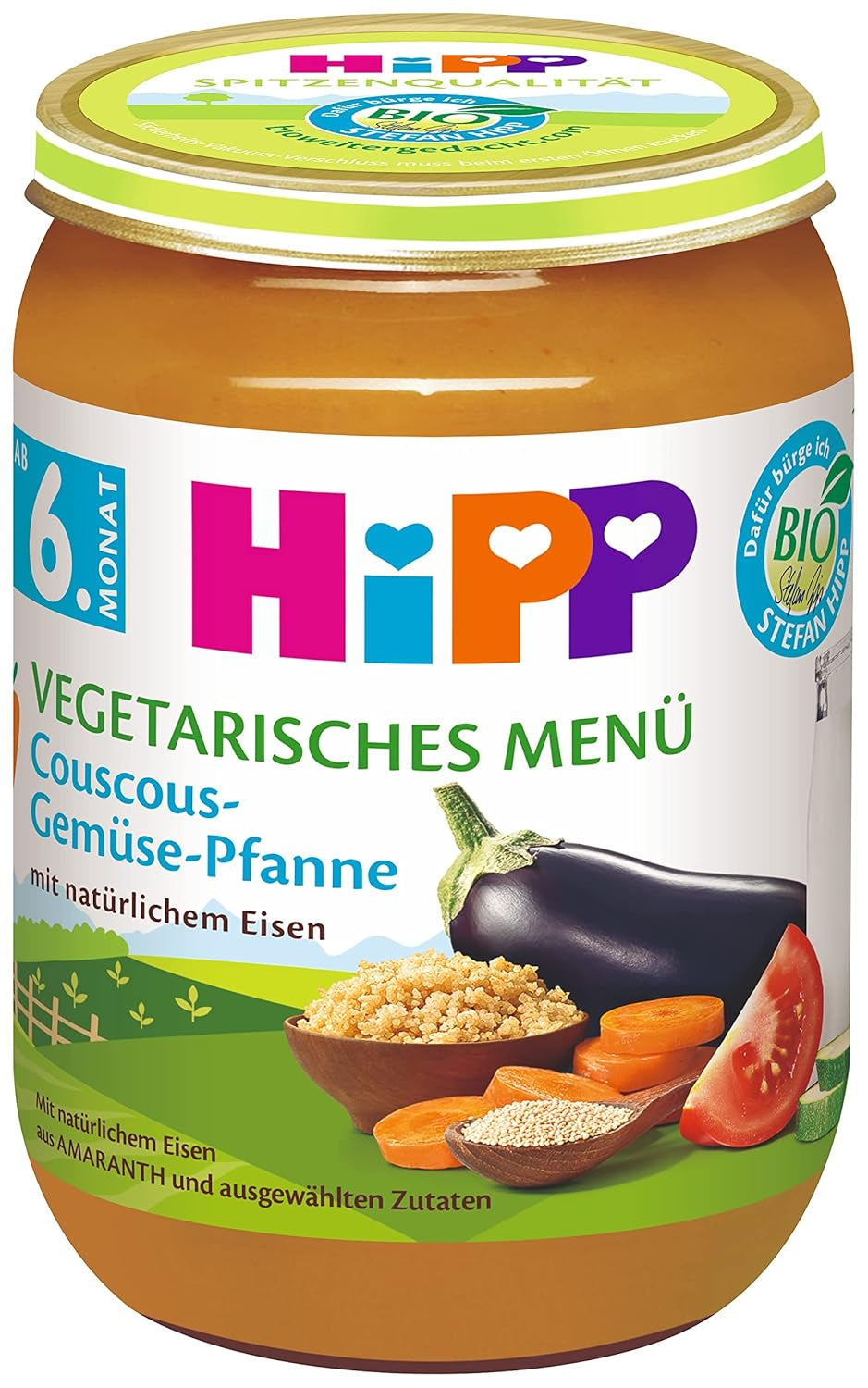 HiPP Mese Organice de la 6 Luni Cuscus și Legume la Sote, Pachet de 6