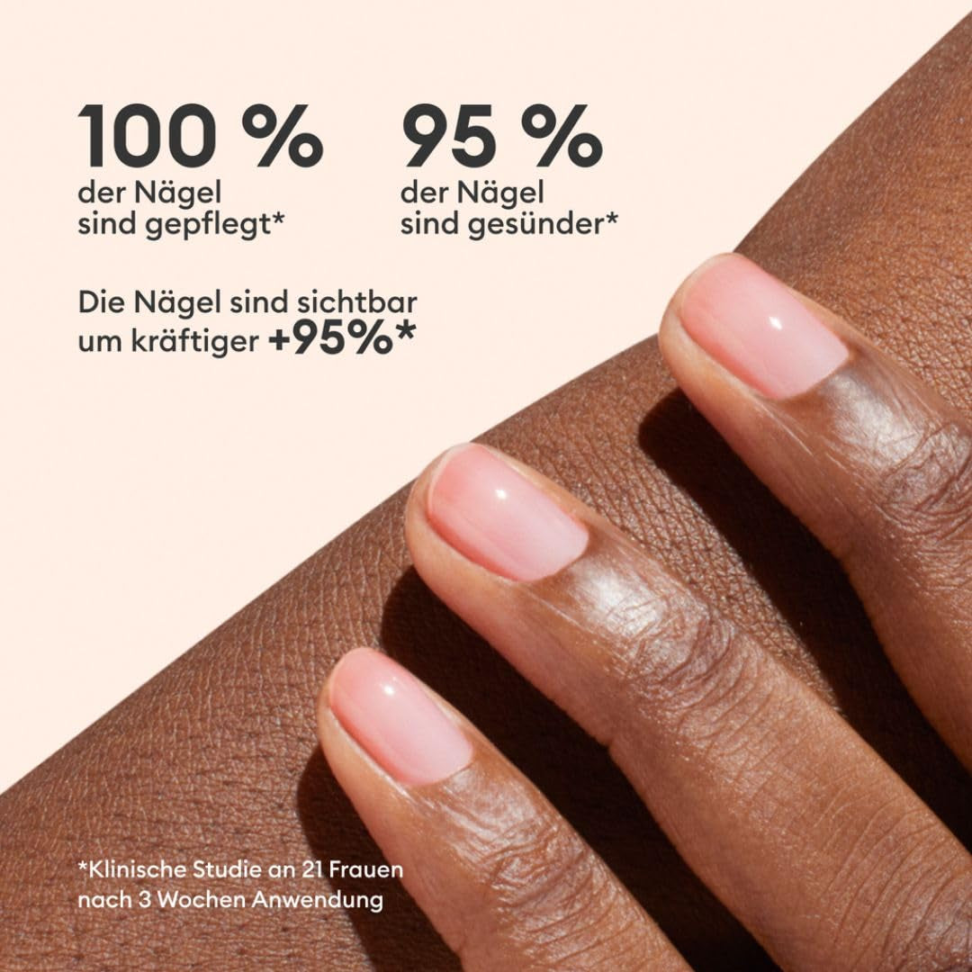 MANUCUIST Nail Care Repair Active Glow Raspberry (Pink) Biobasiert: Süße Mandel, Himbeere, pflegender und glänzender Nagellack, transparenter Pink-Effekt – Nude-Nagellack