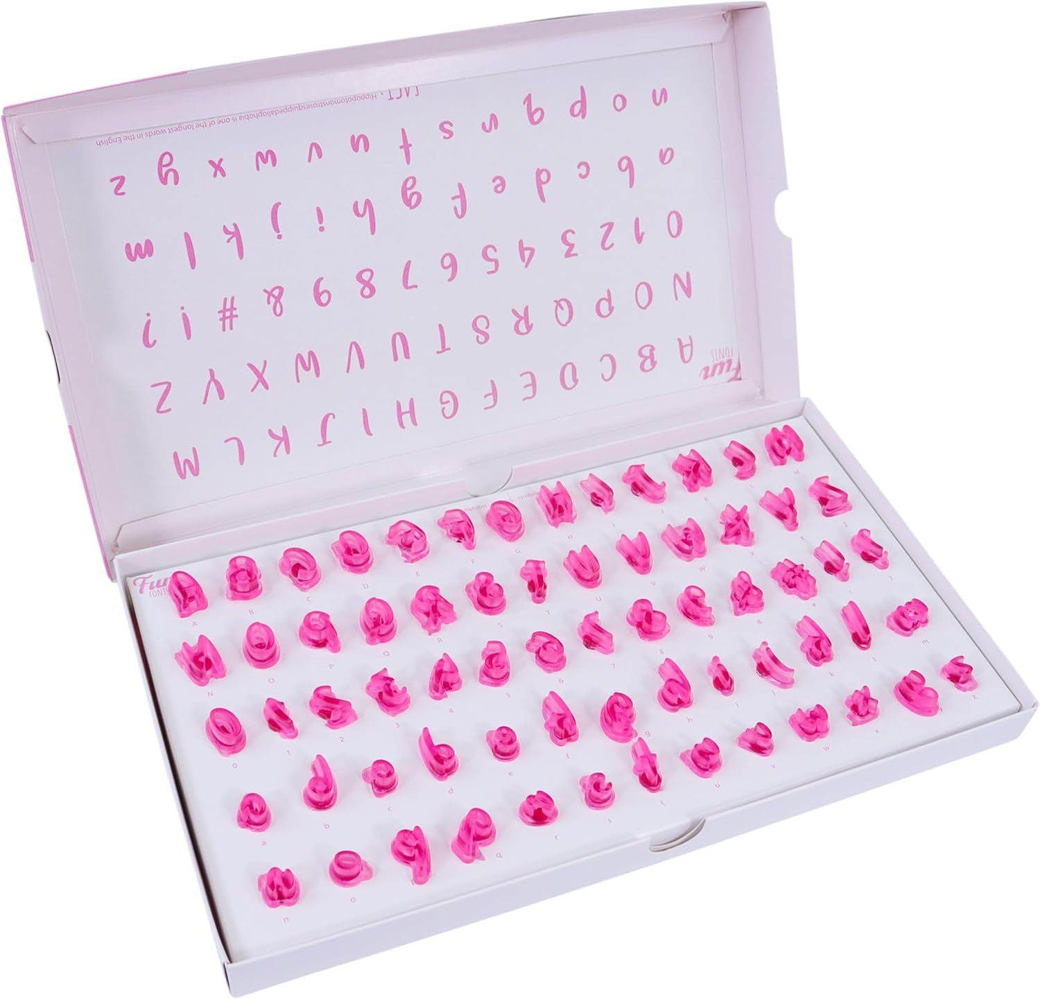 FF60 Fun Fonts-Cupcake- und Keks-Stempelset für Kuchendesign, 66-teilig, Kollektion 3, Kunststoff