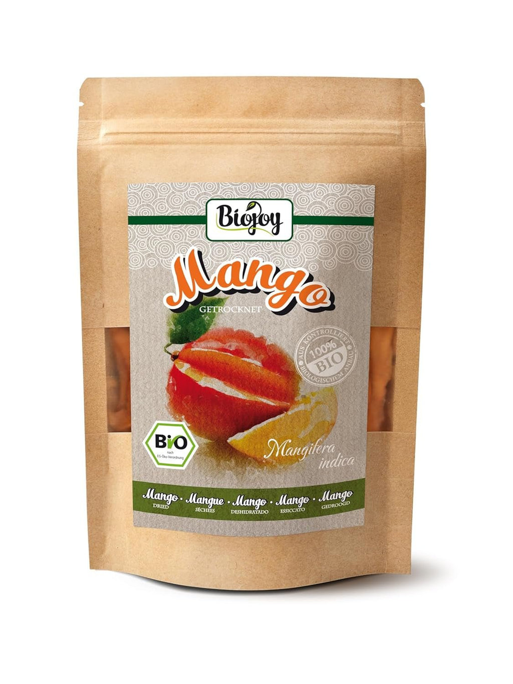 Biojoy BIO mango uscat (1 kg), nesulfurat Produse deshidratate Naty Shop 250 G
