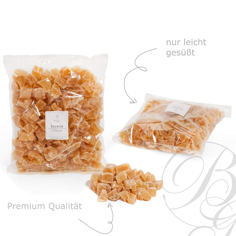 Boomers Gourmet - Ghimbir confiat, ușor îndulcit - 1 kg Produse deshidratate Naty Shop