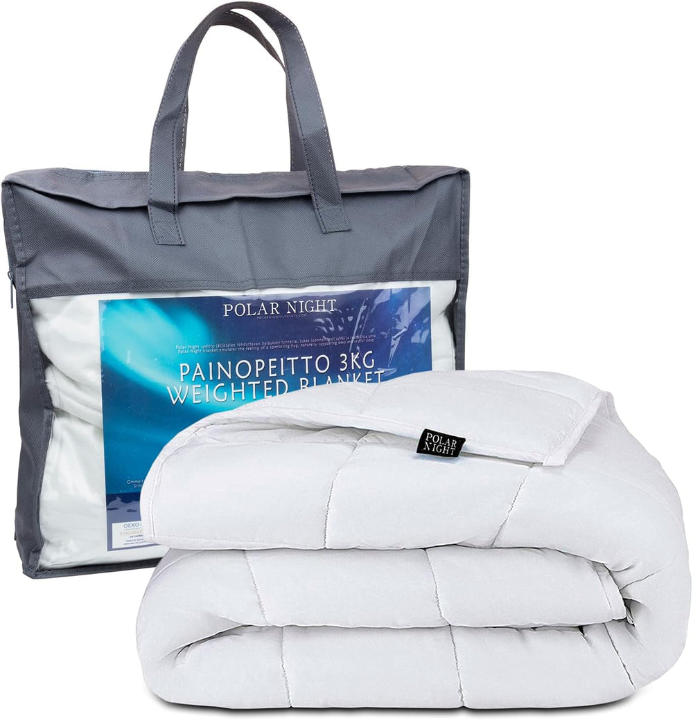 Pătură ponderată pentru adulți 150 X 200 Cm, 7Kg - Pătură ponderată pentru somn profund, pătură grea, pătură de terapie din bumbac 100%, pătură relaxantă Oeko-Tex® 100 Standard plapumă Paturi si Cuverturi Polar Night 135 X 200 Cm 9,0 Kilograme