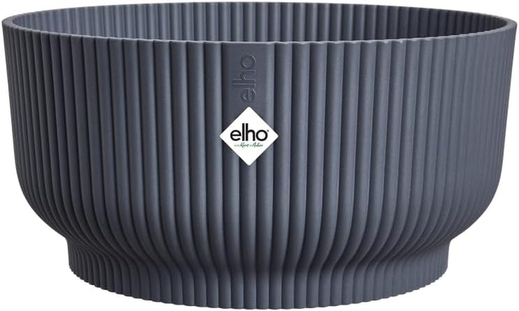 elho Vibes Fold Bowl 25 - Ghiveci de flori de interior - 100% plastic reciclat - Ø 24,9 x H 12,1 cm - Roz/Roz deschis