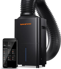 SPIDER FARMER Luftentfeuchter, 12 l Pflanzen-Luftentfeuchter mit Feuchtigkeitskontrolle, App-Steuerung, 24-Stunden-Timer-Funktion für Wachstumszelte, elektrischer Luftentfeuchter für Innengärten, Wohnungen und Keller