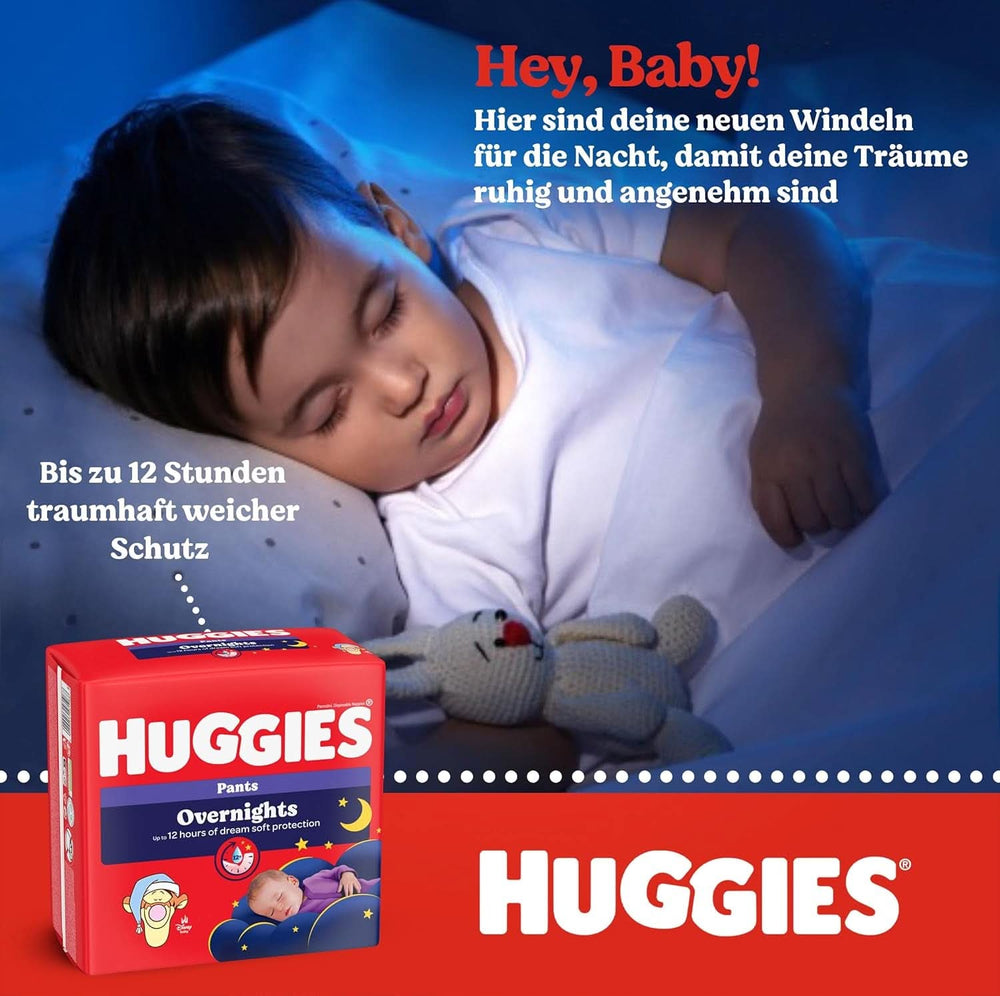 Pantaloni de noapte Huggies Mărimea 6 (15-25 kg), Cutie lunară pentru scutece, 88 bucăți Mama si Copilul Naty Shop