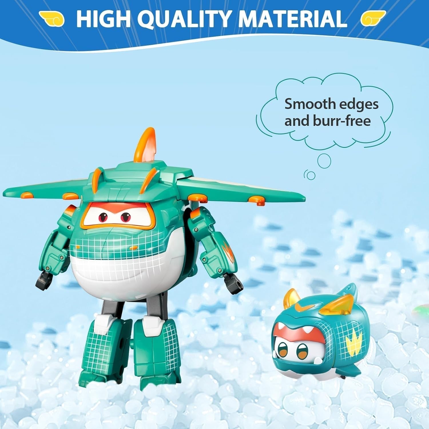 Super Wings EU770447 – Transforming Tino & Pet, verwandelnde Spielzeugfigur ca. 14,5 cm und Haustier mit einer Höhe von ca. 14,5 cm. 4,3 cm, für Kinder ab 3 Jahren. Actionfiguren Naty Shop