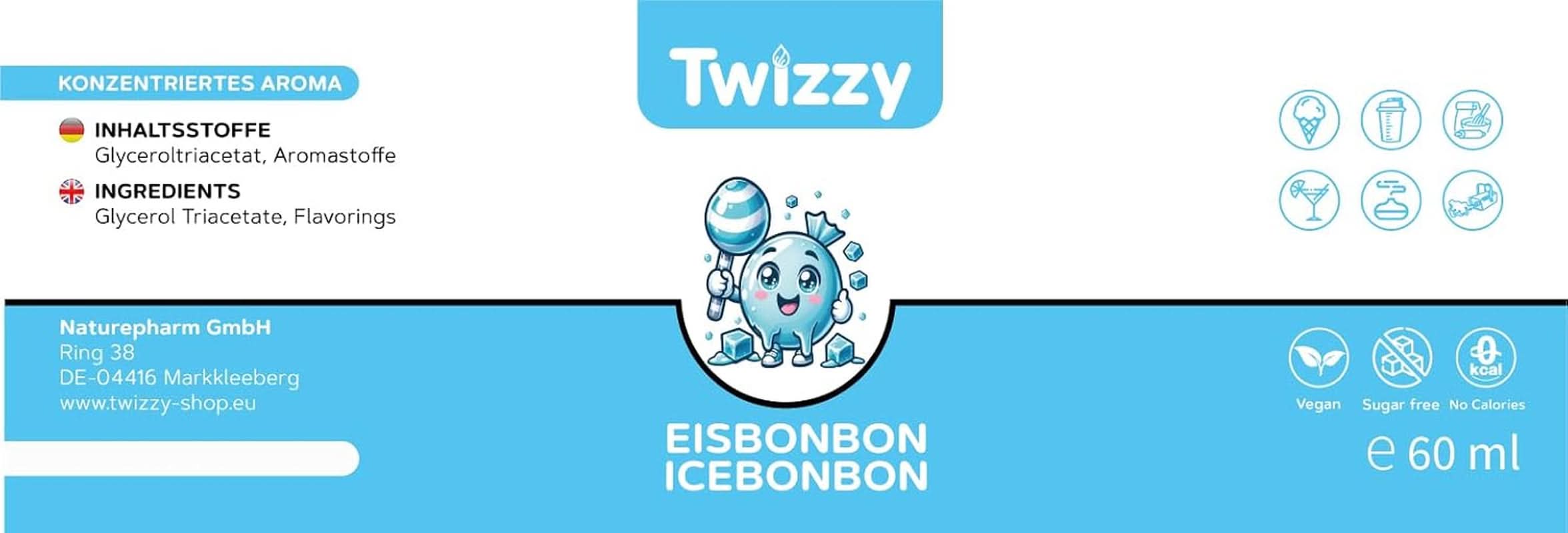 Twizzy Concentrated Ice Candy Aroma, 60 ml Aromen Naty Shop