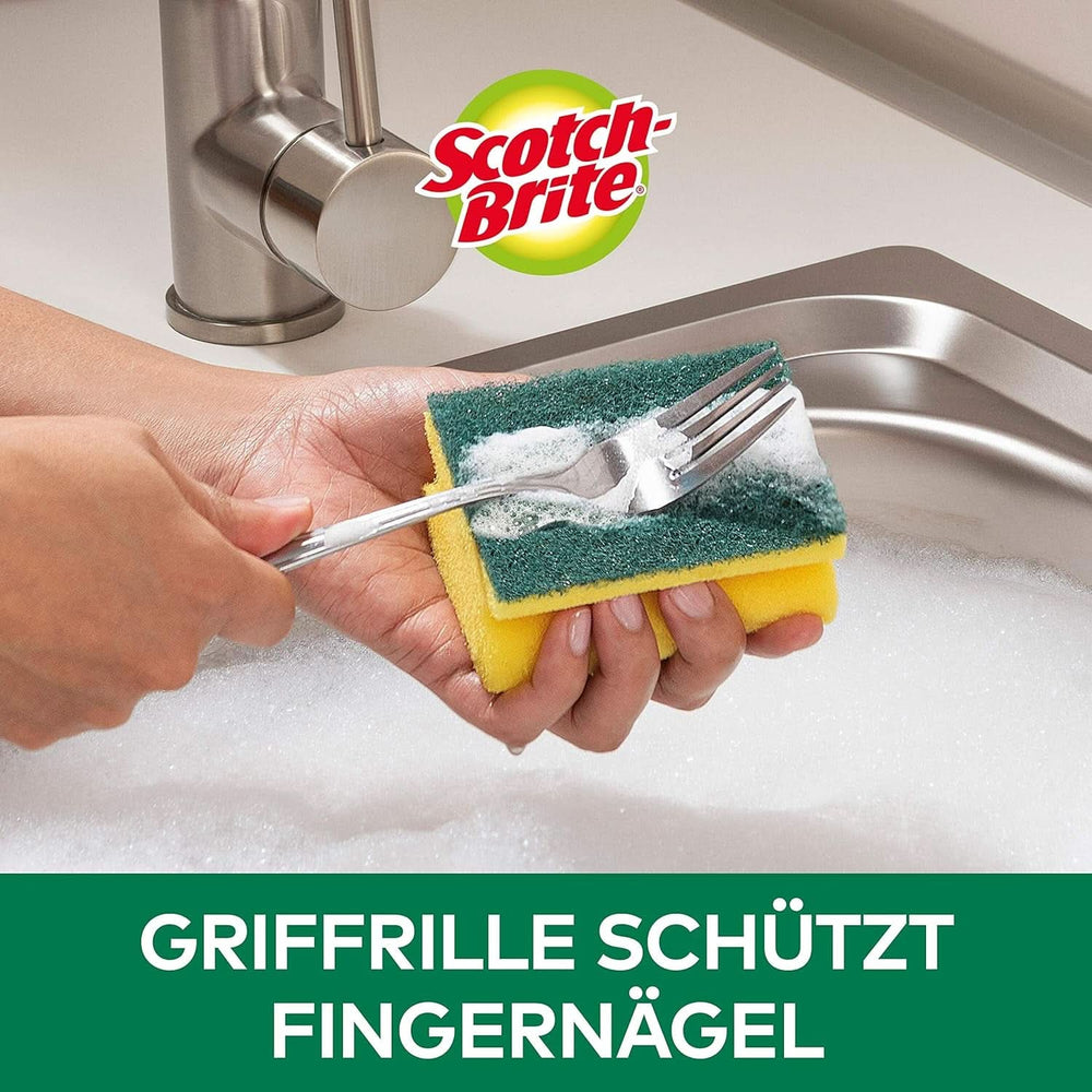 Scotch-Brite Classic Pot Cleaner, 16 bureți per pachet, burete pentru bucătărie - curăță puternic și eficient Detergenti Bucatarie Naty Shop