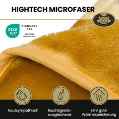 Gözze - Kuscheldecke Premium Kaschmir-Feeling, 500 g/m², 180 x 220 cm - Senf Betten und Decken Besuchen Sie den Gözze-Store