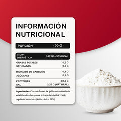 Eiweißpulver für Baiser (350 g) | Pasteurisiertes Eiklar | Getrocknetes Eiweiß | Laktosefrei Glutenfrei | In wiederverschließbarem Zip-Beutel