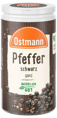 Ostmann Gewürze - Pfeffer schwarz ganz | 40 g in der Streudose
