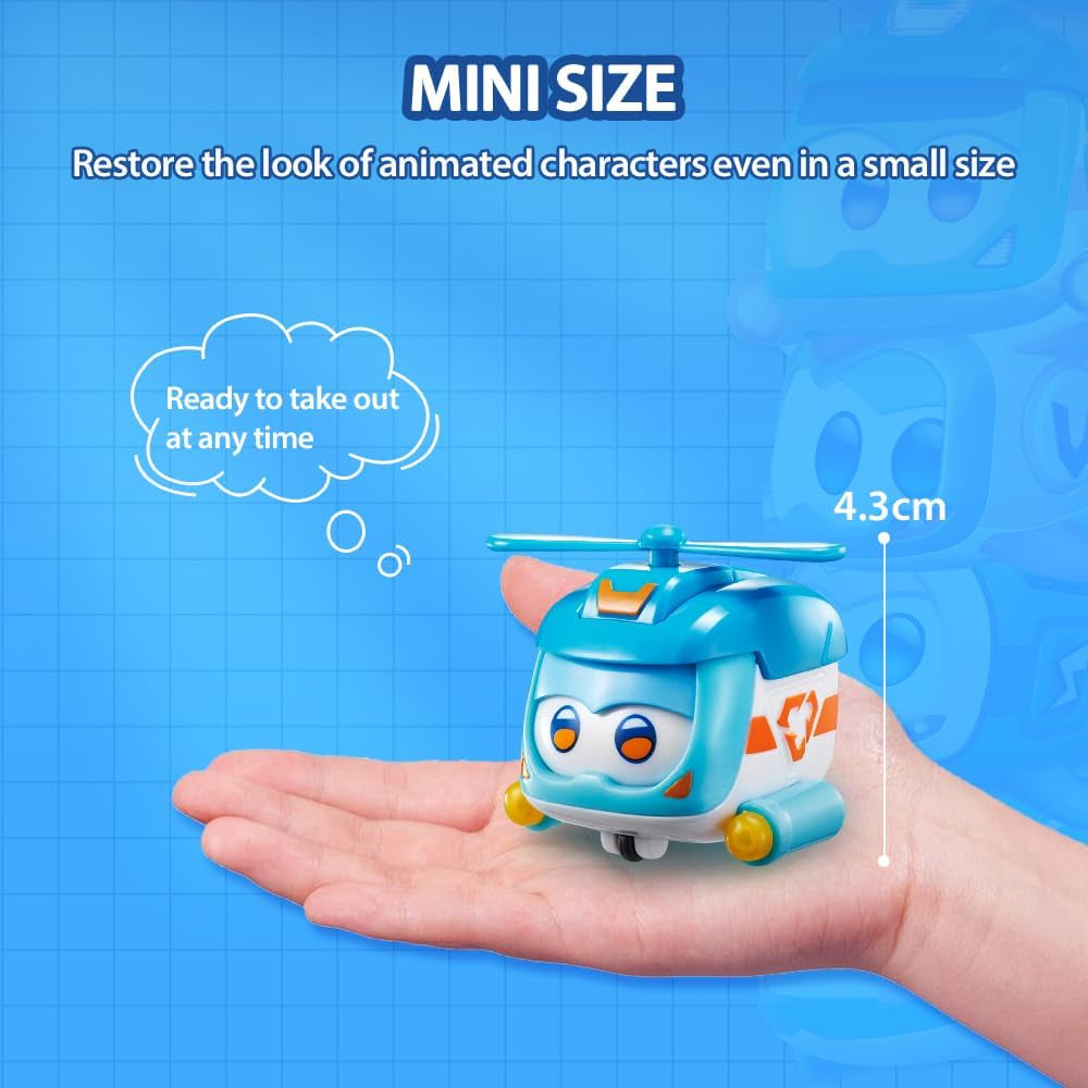 Super Wings Super Pets 4 PCS Shine, Golden Boy, Jerome, Ellie, cu expresie facială comutabilă, cu efect de fulger, portabil, jucărie pentru 3 4 5 6 7 8 ani băiat fată, 2 inci Action figures Naty Shop
