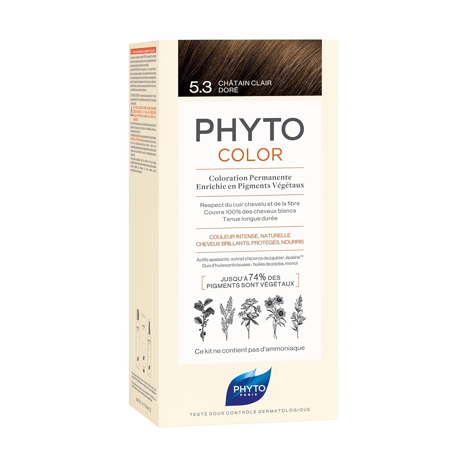 Culoare permanentă pentru păr, 5.3 Light Golden Brown Vopsea pentru par Naty Shop Maro