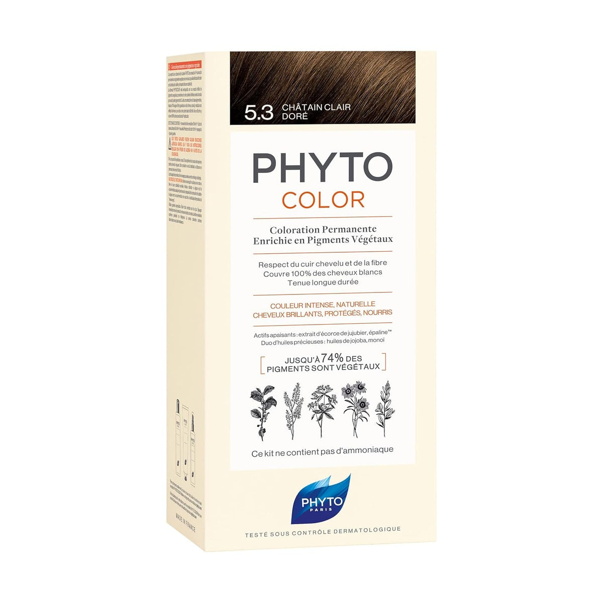 Culoare permanentă pentru păr, 5.3 Light Golden Brown Vopsea pentru par Naty Shop Maro