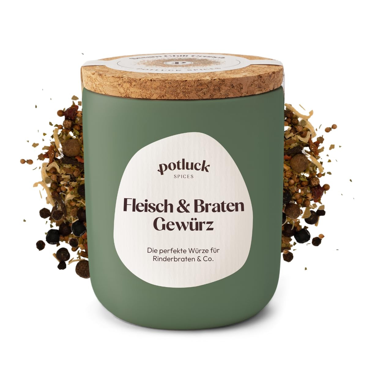 Potluck | Gewürzburger | Würzmischung im Keramiktopf | 100g | Vegan, glutenfrei und mit natürlichen Zutaten